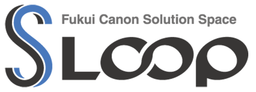 新社屋のロゴ 会社案内 福井キヤノン事務機株式会社